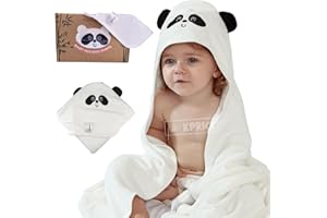 KPRICE® Cape de Bain Bebe | Serviette Bebe Capuche | 100% Bambou | Sortie de Bain Bébé Ourson | Cadeau Naissance | Cap de Bain | Drap de Bain Animaux