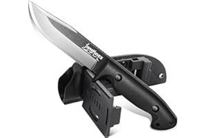 Japaknives Survival Messer,Jagdmesser Feststehende Klinge,Outdoor Messer mit G10 Griff,Feststehendes Messer Kydex Scheide,Jäger Geschenke für Männer