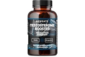 NEWGATE LABS Testosterone Booster 90 Capsules for men - with Garlic Extract 1000mg - High Strength Prime Supplement - Made in The UK – Halal