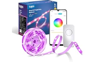 Tapo L900-5 LED Strip Light 5m, Multicolour Led Lights for TV Bedroom, Smart Lighting Controls, Hands-Free Voice Control with Alexa & Google, Flexible Installation, Packaging May Vary