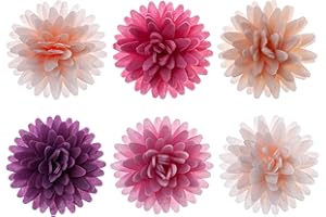 Dekozauber24 Edible flowers for cake decorations, 12 pieces, 6 colours mix, wafer, 4.5cm a piece, cake flowers edible