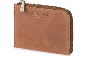 Berliner Bags Portfel premium ze skóry, portmonetka, mini portfel dla kobiet i mężczyzn, brązowy, M, Minimalistyczny