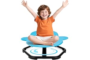 Dooeant Spinning Chair for Autistic Kids, Kids Sensory Swivel Chair – Sturdy Metal Base, Ergonomic Design, Anti-Slip Seat for Sensory Play, for Toddlers with Autism & ADHD (Blue)
