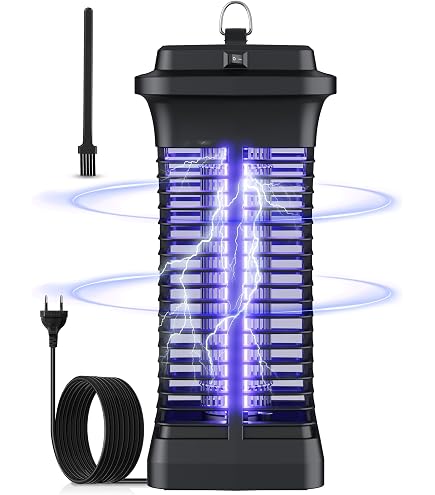 EUQQZU Elektrischer Insektenvernichter – 18W, 4000V, UV-Licht, Wasserdicht, Für Innen & Außen Bis 100 M²