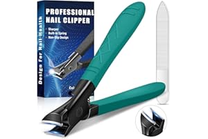 METEOROCK Heavy Duty Toenail Clippers for Thick Nails - Stainless Steel Nail Cutters for Seniors & Women