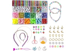 Vytung 1600 perline con lettere dell'alfabeto, perline pony, bracciali, creazione di gioielli, kit di perline arcobaleno