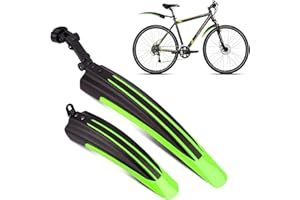 Favuit Garde Boue de Vélo, Universelle Réglable Garde-Boue VTT Kit Epaissir Elargir Les Ailes Avant Garde-Boue Arrière pour 20-26 Pouces Vélo de Montagne Vélo de Route Bike de Ville