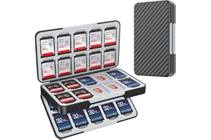 HEIYING Speicherkarten Etui für SD und TF Karten, Tragbarer SD SDXC SDHC Karten Aufbewahrung mit 40 SDXC SDHC und 40 TF Kartensteckplätzen