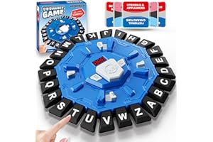 SZJJX Word Game Family Board Games for Kids & Adults with 2 Modes,220 Topic Categories 24 Letters Pressing Game,Fun Fast-Paced Puzzle Games for Boys Girls Age 3+, 2-8 Players,Christmas & Birthday Gifts,Blue
