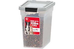 IRIS OHYAMA IRIS USA, Inc. 500085 Récipient hermétique pour nourriture pour animaux de compagnie, gris 12,75 l