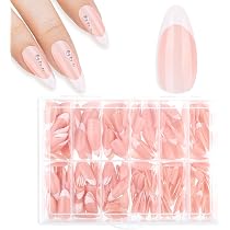 KAVI'S Künstliche Nägel 24 Stück – Nude Glitter Ballerina Style Zum Aufkleben