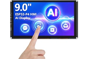ELECROW ESP32 display 1024 x 600 9 tum HMI ESP32-P4 IPS pekskärm KI-språk | ESP32-P4 Dual-Core 400MHz HMI Touch 1024x600 9 tums IPS KISprach Arduino ESP-IDF LVGL kompatibel utan kamera