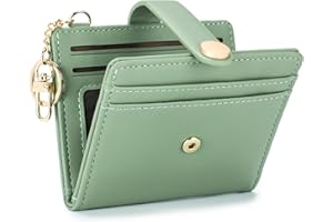 MUIIKOLA Portefeuille Mince,Portefeuille Femme Mince RFID Blocking,Portefeuille Femme en Cuir Petit,Porte-Cartes de crédit avec Porte-clés,Pochette à Monnaie avec Fermeture à glissière