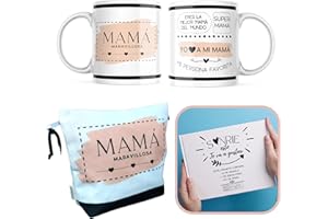 BY KROL STORE Regalo Madre Regalo Dia de la Madre Neceser Mujer Y Taza Dia de la Madre Regalo Madre Cumpleaños día de la Madre Regalos Originales Abuela Mamá Mujer (Nude)