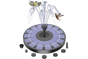 CAM2 Solarna fontanna o średnicy 1,4 W, 16 cm, solarna pompa do basenu, do użytku na zewnątrz, pływająca pompa do fontanny, pasuje do basenów dla ptaków i zbiorników na ryby, zapewnia radość w ogrodzie