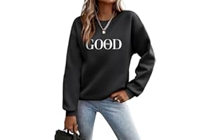 Sunnyuk Pullover Damen Herbst Sale Sweatshirt Ohne Kapuze Briefe Drucken Langarm Rundhals Pulli Winter Frauen Buchstaben Druck Locker Casual Oberteil Sport Streetwear Bluse Tops Kleidung Damen