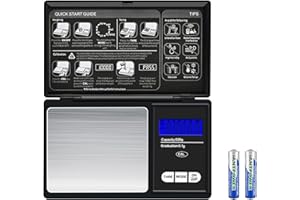 GOLDEN BEADS Báscula de bolsillo de 0,01 g a 500 g, báscula digital portátil de cocina, mini báscula digital de alta precisión para oro, joyas, alimentos, hierbas y café con pantalla LCD retroiluminada