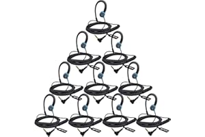 HYS Cuffia Auricolare per Microfono Altoparlante Jack 3.5mm, Compatibile per Motorola Yaesu Radio, Orecchio Sinistro o Destro (BLUEC-10)