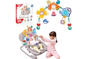 HappyKidsClub Pram Toys for Babies 0-12 Months, Baby Sensory Toys 0 6 Months Newborn Toys Baby Toys 6 to 12 Months Newborn Essentials Newborn Baby Gifts 0-12 Months Old Baby Toys