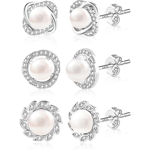 18 karaat witvergulde pareloorbellen dames 10 mm zoetwaterparels 925 sterling zilver sieraden cadeau voor dames, S, Sterling zilver, Parel