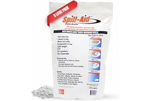 SPILL-AID Absorbent Granules 1-pack (5L) Rapid Spill Cleanup for Oils, Fuels, Chemicals, Paint & Bodily Fluids, Industrial Absorbent Powder for Home Workshops Warehouses Garages, UK-Made