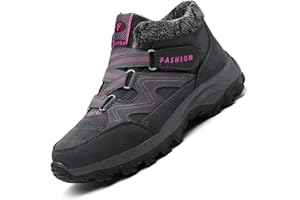 Unitysow Chaussures D'hiver Hommes Femme Bottes de Neige Fourrure Doublé Chaud Bottines Bottes D'hiver Antidérapantes Outdoor Bottine de Randonnée Chaussure de Marche Baskets