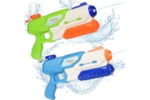 Noosverl Pistole ad Acqua,2 Pack Potente Pistola ad Acqua Giocattolo per Bambini, Potente Pistola a Spruzzo d'acqua per Bambini e Adulto，Intervallo 11-12M ， per Giochi d'acqua, Feste in Piscina