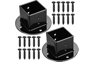 XINGWENHAO 2 Szt Montaż Base, Podstawa Deck 50x50mm, Uchwyty dla Słupków Kwadratowych, Skrzynka na Listy, Poręcze, Drewniane Podłogi, Uchwyty do Słupków