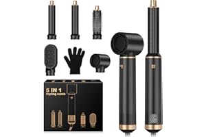 UKYITU Magic Styler 5 in 1 Hair Styler, Air Styler Set with Curl Straighten, Volumise, Smooth and Drying for Styling, Magic Hair Styler Hot Air Styler for All Hair Type/Length