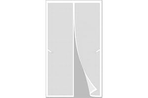 DOGUO Zanzariere A Calamita Per Finestre 95 x 180 cm Tenda Totalmente Magnetica Spegni Automaticamente Zanzariera Finestra Porte Finestre Tenda Zanzariera, Bianco