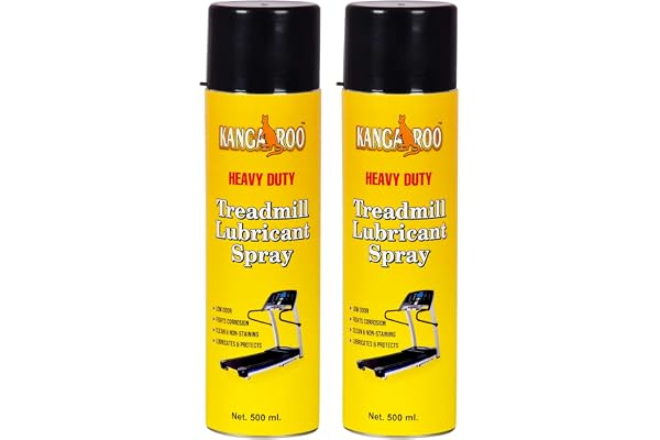 Kangaroo Treadmill Oil Lubricant Spray - Set of 2 (500 ml Each) for Smooth Belt Operation Extended Treadmill Lifespan