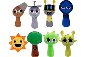 Benolls Sprunki Plushies Merch,Sprunki Plush Toys,Soft Stuffed Animal Pillow Figure Doll Christmas Birthday Gifts for Adult Kids (8PCS)