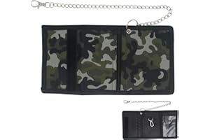 SINRAD Dreifach Geldbörse Für Jungen,Geldbeutel Kinder Slim,GeldböRse Mit Kette Portemonnaie Kinder,Wird Verwendet, Um Den Wechselkartenschlüssel Zu Installieren (Grün)