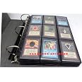 50 18-Pocket Pages Black - Sideloading - 11 Holes - MTG PKM YGO - Pagina Negra