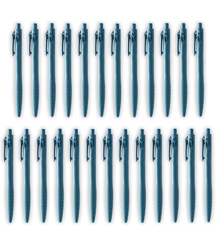 Lot De 100 Stylos à Bille Rétractables - Ergonomiques, Antidérapants, Encre Bleue - Parfait Bureau, école, Maison (couleurs Aléatoires)