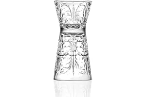 RCR Cristalleria Italiana S.p.a. Línea Tattoo | Vasos Jigger para Cóctel de Cristal Modernos Set 6 Vasos de Cristal de 39 Cl