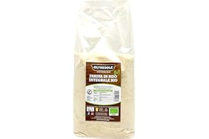 Oltresole, Farina Italiana di Riso Integrale Biologica 1 Kg, Farina Integrale Senza Glutine, 100% Made in Italy, Ideale per Dolci, Salati, Biscotti, Vegano e Celiaci