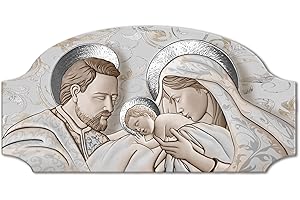 MAMI Quadro Moderno Camera da Letto Capezzale Sacra Famiglia Fashion Table 50x100 cm The Kiss Ceramic Mix su tavola Lavorata