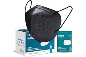 Tayogo FFP2 Face Masks,KN95 Mask Disposable Face Mask Protection for Men&Women, 5-Ply High Filtration with UK CE 0370 Certified,Individually Packed