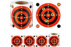 LUTER 200 Pezzi Adesivi per Bersagli da Tiro, Carta per Obiettivi di Tiro da 7,6 cm con Numeri Obiettivi Splatter Autoadesivi per Poligono di Tiro Bersagli Reattivi Rotondi per Tiro