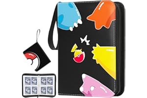 WAHJUA Porta Carte Pokemon, Raccoglitore da Collezione, Cartella, Card Holder Album 50 Pagine-Può Contenere 400 Carte Boys Girls Young Collectors