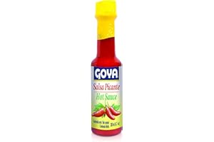 Goya Salsa Picante 200 ml, Auténtica Salsa de Ají Habanero Rojo, Ideal para Carnes, Pescados, Nachos, Alitas de Pollo y Dips