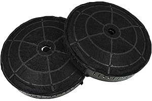 vhbw 2x Filtres à charbon actif compatible avec Elica BOXIN LX/IX/A/60 PRF0114760A, BOXIN LX/IX/A/90 hotte aspirante - 17,2 cm