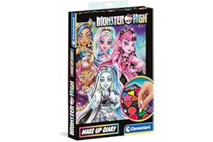 Clementoni - 18801 - Monster High: Make Up Diary - Trousse, Set Trucchi Bambina Sicuri E Anallergici, Set Cosmetici Bambine 6 Anni, Rossetti E Ombretti, Truccabimbi, Lavabile con Acqua, Made in Italy