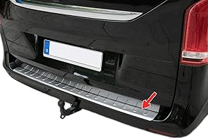 MCPERFORMANCE Protector Parachoques Trasero válido para MERCEDES VITO CLASE V W447 | desde 2014+ Acero Inoxidable MATE Proteccion para Borde del Maletero De Carga