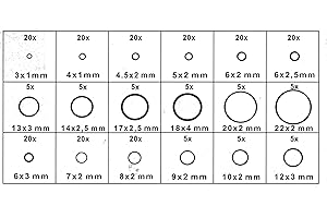 Lepik 225 Stück O-Ringe Sortiment Oringe Dichtungen aus NBR-Gummi