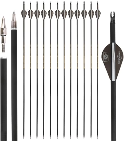 SHARROW 50/100/500 Plumes De Flèche – Caoutchouc 2 Pouces, Découpe Parabolique, Pour Flèches Bois, Bambou, Carbone, Chasse, Tir à L’arc