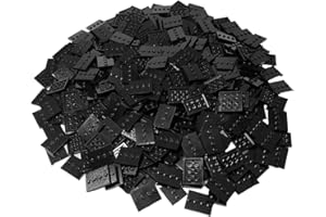 Lego Parts: Tile, Modificato 3 x 4 con 4 Studs in Center - Minifigure Display Base Collector Series (Black) by LEGO