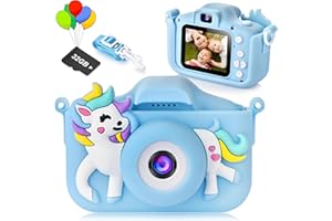 ‎ARNSSIEN ARNSSIEN Kids Camera Toys dla chłopców/dziewczynek w wieku 3-12 lat, przenośny aparat do selfie dla dzieci, cyfrowe kamery wideo HD dla maluchów, prezenty świąteczne dla dzieci na urodziny
