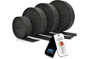My Plast terrassdynor rulle – 10 000 x 50 x 8 mm | Gummigranulatrulle – ljudisolering och skärning – byggskyddsmatta underlag för terrassbyggnad, WPC och balkong